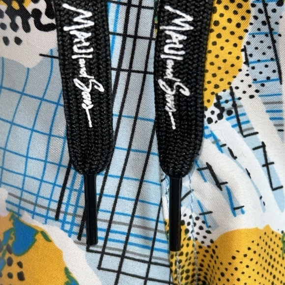 MAUI & SONS Tropical Grid Swim & Surf Shorts Mens 32 Summer Sale $10 - Picture 4 of 9